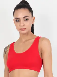 XOXO Design Women Red Workout Bra- XOXO-SB-RED_FS