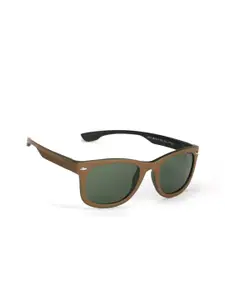 ENRICO Men Green Lens & Brown Wayfarer Sunglasses with UV Protected Lens
