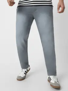 Urbano Plus Men Grey Heavy Fade Stretchable Clean Look Jeans