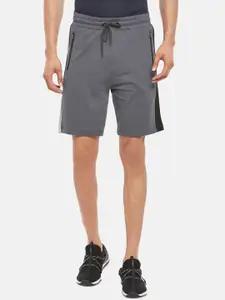 Ajile by Pantaloons Men Grey Pure Cotton Slim Fit Sports Shorts