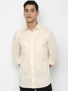 Allen Solly Men Beige Slim Fit Opaque Casual Shirt