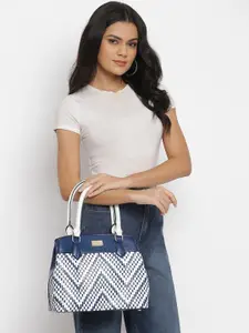 KLEIO ColourBlocked Weave Satchel Handbag