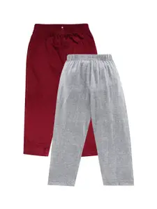 KiddoPanti Boys Pack of 2 Solid Pyjama Pants With Single Pocket
