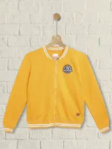 UTH by Roadster Boys Yellow Solid Sweatshirt