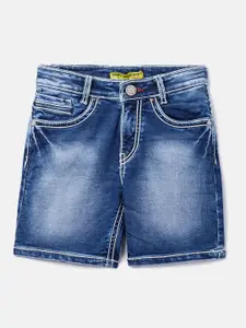Crimsoune Club Boys Blue Washed Denim Shorts