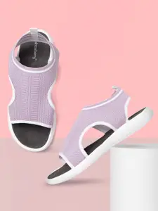 DressBerry Women Lavender Woven Design Sports Sandals
