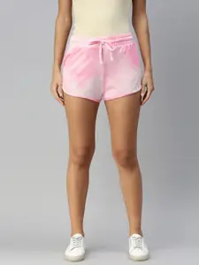London Rag Women Pink Washed Printed Regular Shorts