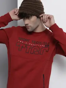 The Indian Garage Co Men Red Printed Sweatshirt