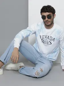 The Indian Garage Co Men White Printed Sweatshirt