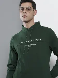 The Indian Garage Co Men Green Hooded Sweatshirt