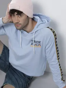 The Indian Garage Co Men Blue Hooded Sweatshirt