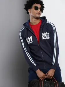 The Indian Garage Co Men Grey Hooded Sweatshirt