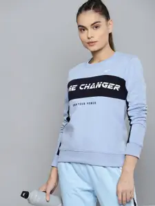 Alcis Women Blue Printed Sweatshirt