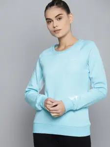 Alcis Women Solid Blue Sweatshirt