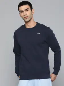 Alcis Men Navy Blue Cotton Sweatshirt
