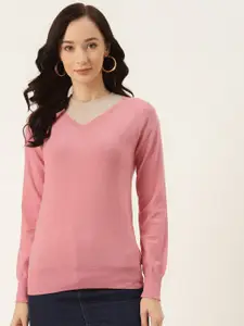 Madame Women Pink Solid Pullover