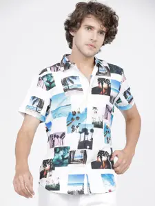 HIGHLANDER Men Multicoloured Slim Fit Opaque Printed Casual Shirt