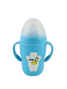 GUCHIGU Blue Baby BPA Free Feeding Bottles with Handle 240ml - 9017A