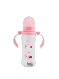 GUCHIGU Pink Baby BPA Free Feeding Bottles with Handle 240ml - 9013D