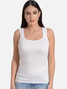 mod & shy Women White Solid Camisole