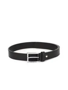 Peter England Men Black Solid PU Casual Belt