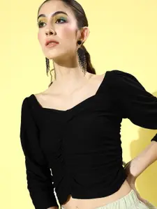 Sera Women Stylish Black Sleek Top