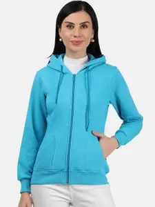 Monte Carlo Women Blue Hooded Sweatshirt