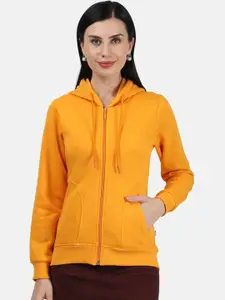 Monte Carlo Women Mustard Hooded Sweatshirt