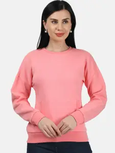 Monte Carlo Women Peach-Coloured Sweatshirt