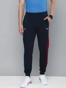 one8 x PUMA Men Navy-blue Solid Regular Fit VK Regular Joggers With Contrast Panels