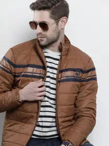 The Indian Garage Co Men Zip-Front Slim Fit Bomber Jacket