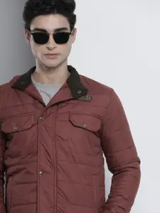 The Indian Garage Co Men Zip-Front Puffer Jacket with Flap-Button Pockets