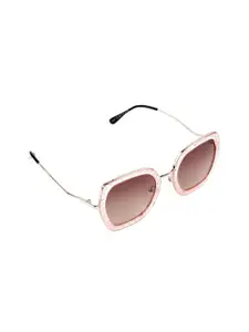 Aeropostale Women Brown Lens & Pink Butterfly Sunglasses with Polarised Lens
