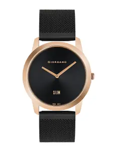 GIORDANO Men Black Dial & Black Wrap Around Straps Analogue Watch GD-4064-44