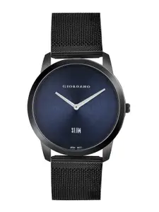 GIORDANO Men Blue Dial & Black Straps Analogue Watch GD-4064-22