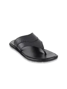 Mochi Men Black Solid Slip On Casual Comfort Sandals