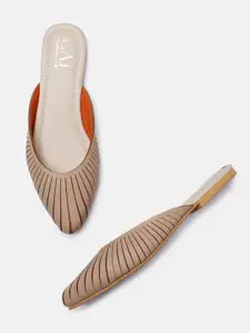 CAI Women Beige Mules Flats