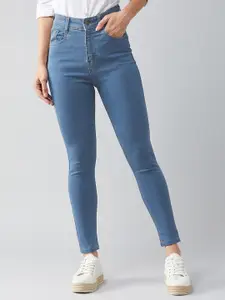 DOLCE CRUDO Women Blue Skinny Fit Stretchable High-Rise Jeans