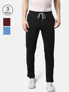 Almo Wear Men Pack of 3 Slim Fit Cotton Track Pants