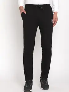 Octave Men Black Solid Cotton Track Pants