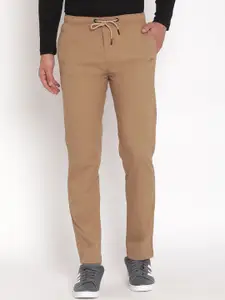 Octave Men Khaki Cotton Track Pants