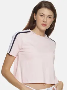 Campus Sutra Pink Boxy Top