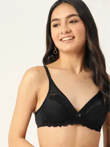 DressBerry DressBerry Black Everyday Bra With Lace Detailing