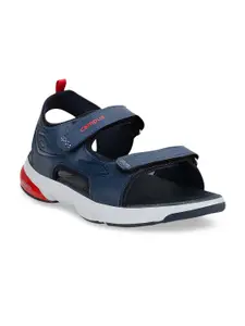 Campus Men Navy Blue & Red Solid Sports Sandals