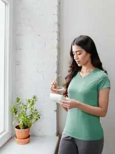 Van Heusen Women V-Neck Lounge T-shirt