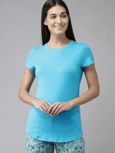 Van Heusen Women Round Neck Short Sleeve Lounge T-Shirt