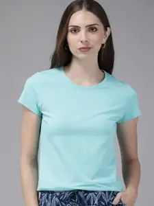 Van Heusen Women Radiance Solid Crew Neck Short Sleeve Lounge T-Shirt