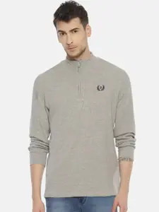 Steenbok Men Grey Melange Sweatshirt