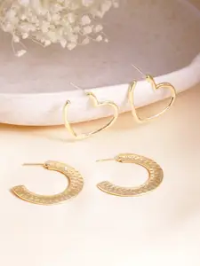 TOKYO TALKIES X rubans FASHION ACCESSORIES Set of 2 Gold Plated Classic Studs Earrings