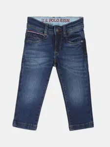 U.S. Polo Assn. Kids U S Polo Assn Kids Boys Blue Slim Fit Light Fade Jeans